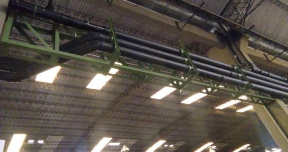 Provisión y montaje de Vigas Reticuladas para desagüe desagües de galpones en la Planta Industrial de Paresa